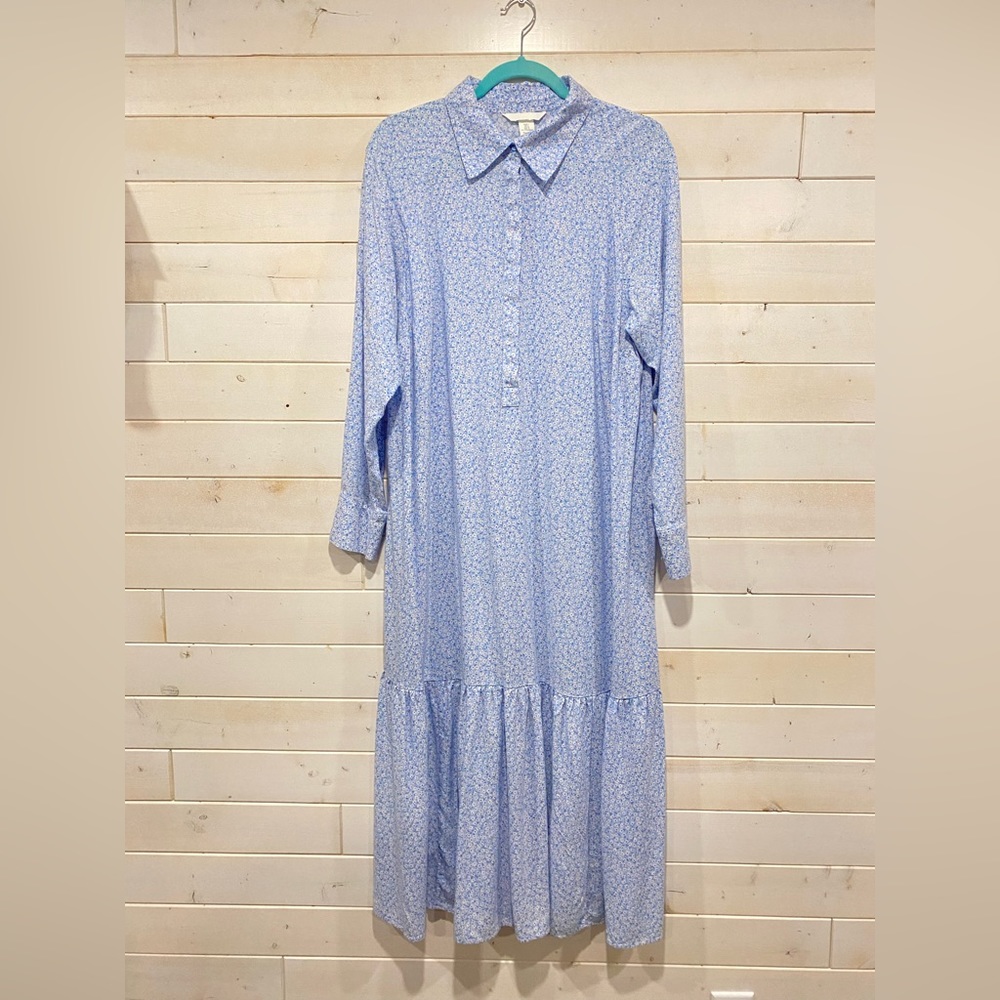H&M long sleeve shirt dress